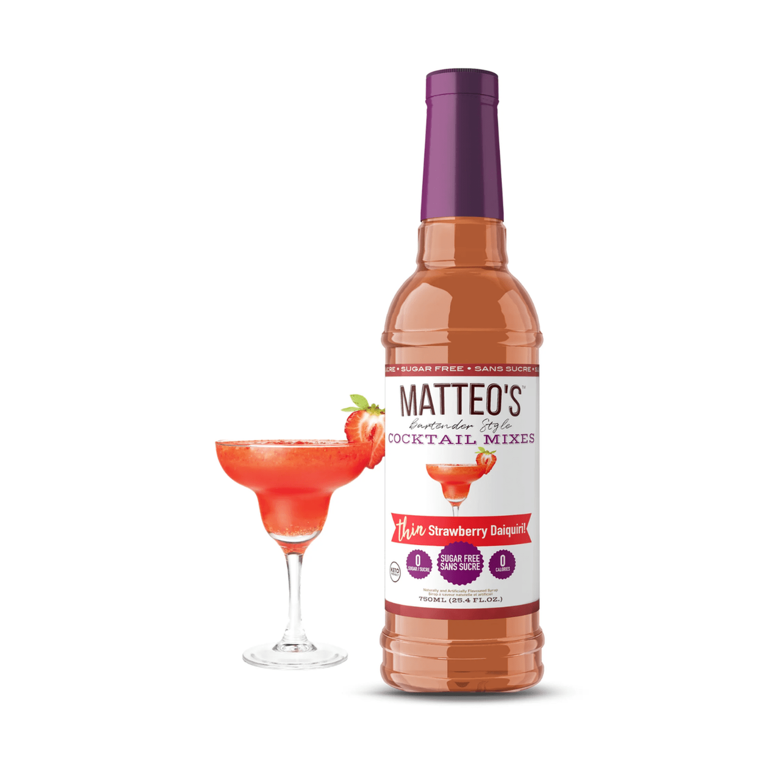 Matteo's Sugar Free Strawberry Daiquiri Syrup, 750ml