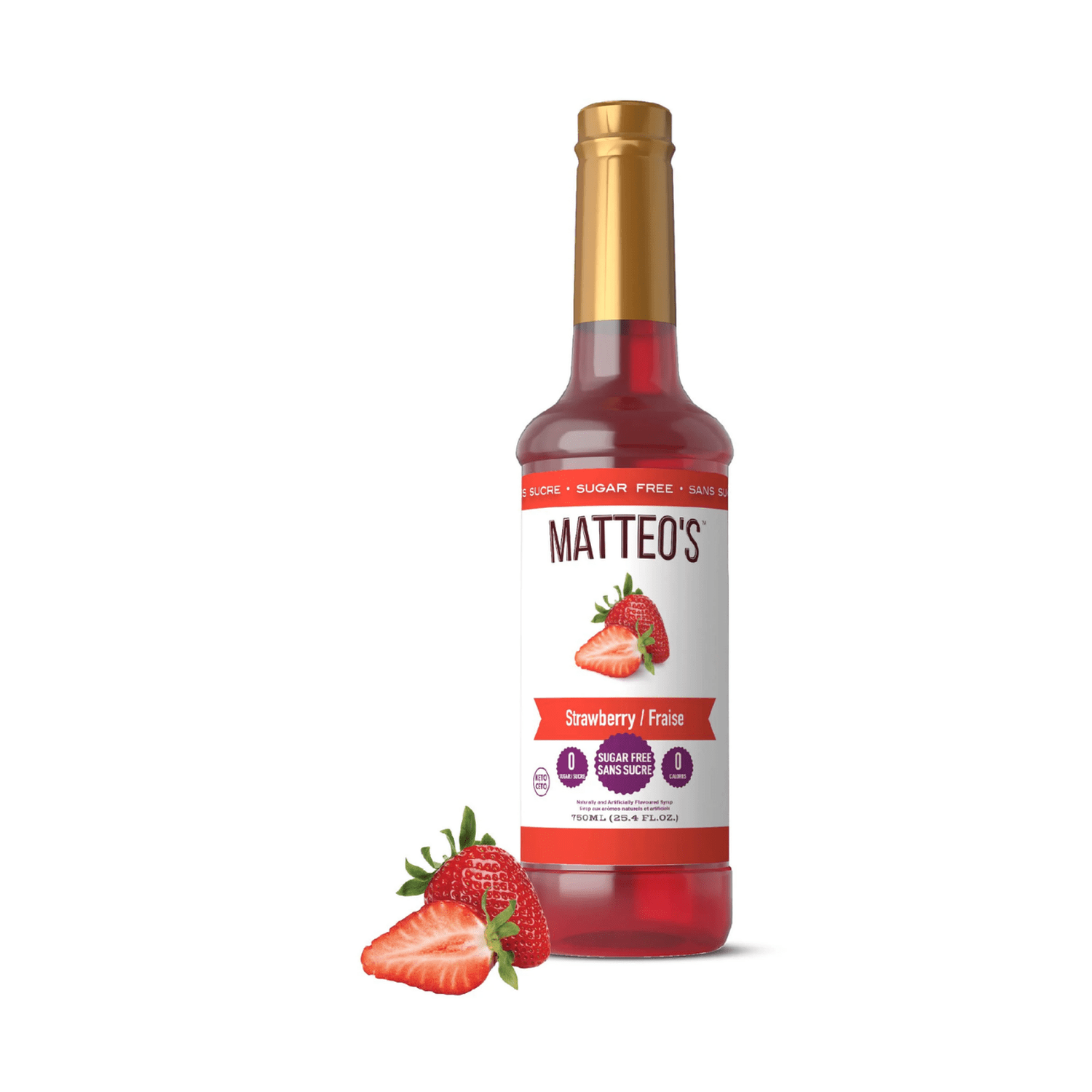 Matteo's Sugar Free Strawberry Syrup, 750ml