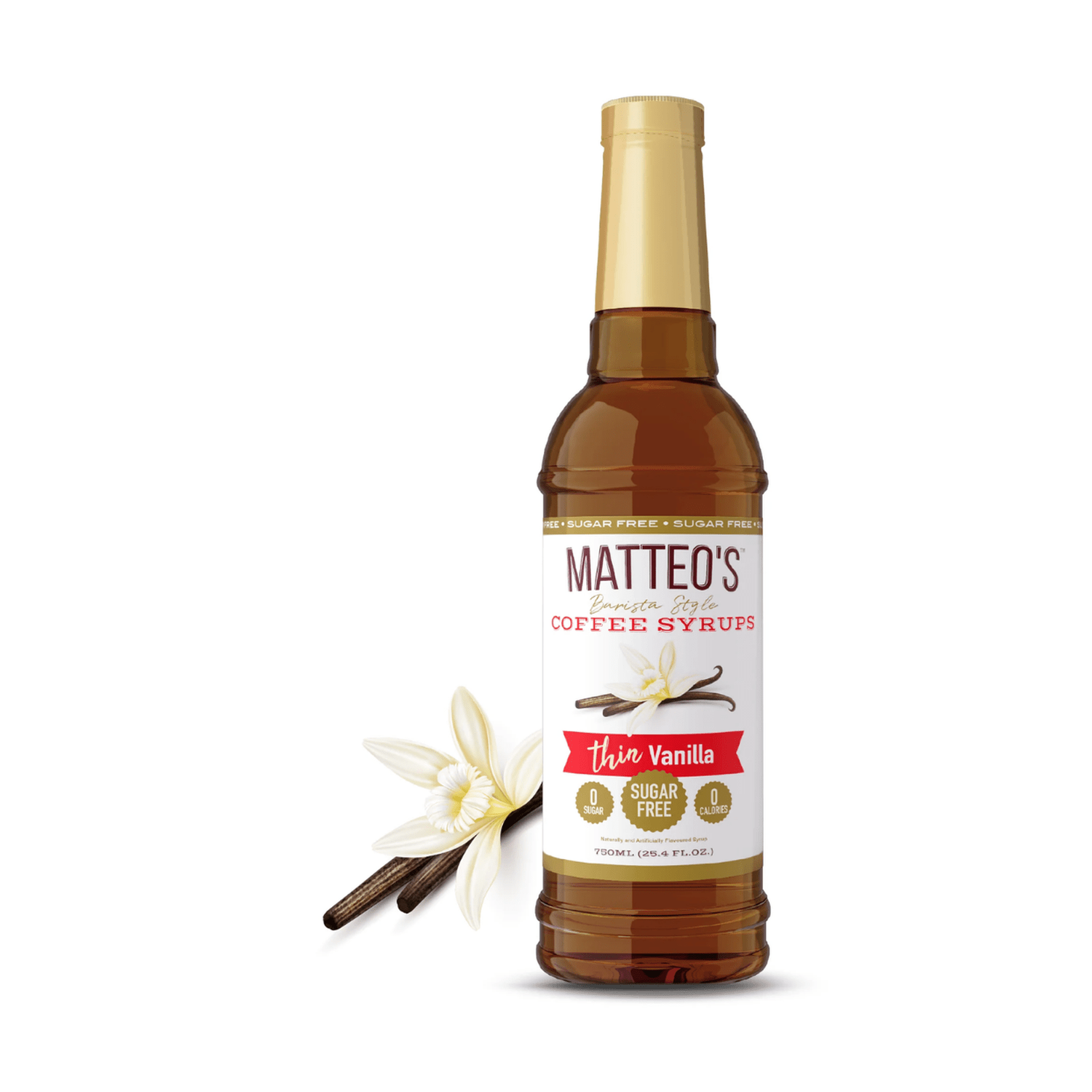 Matteo's Sugar Free Vanilla Syrup, 750ml