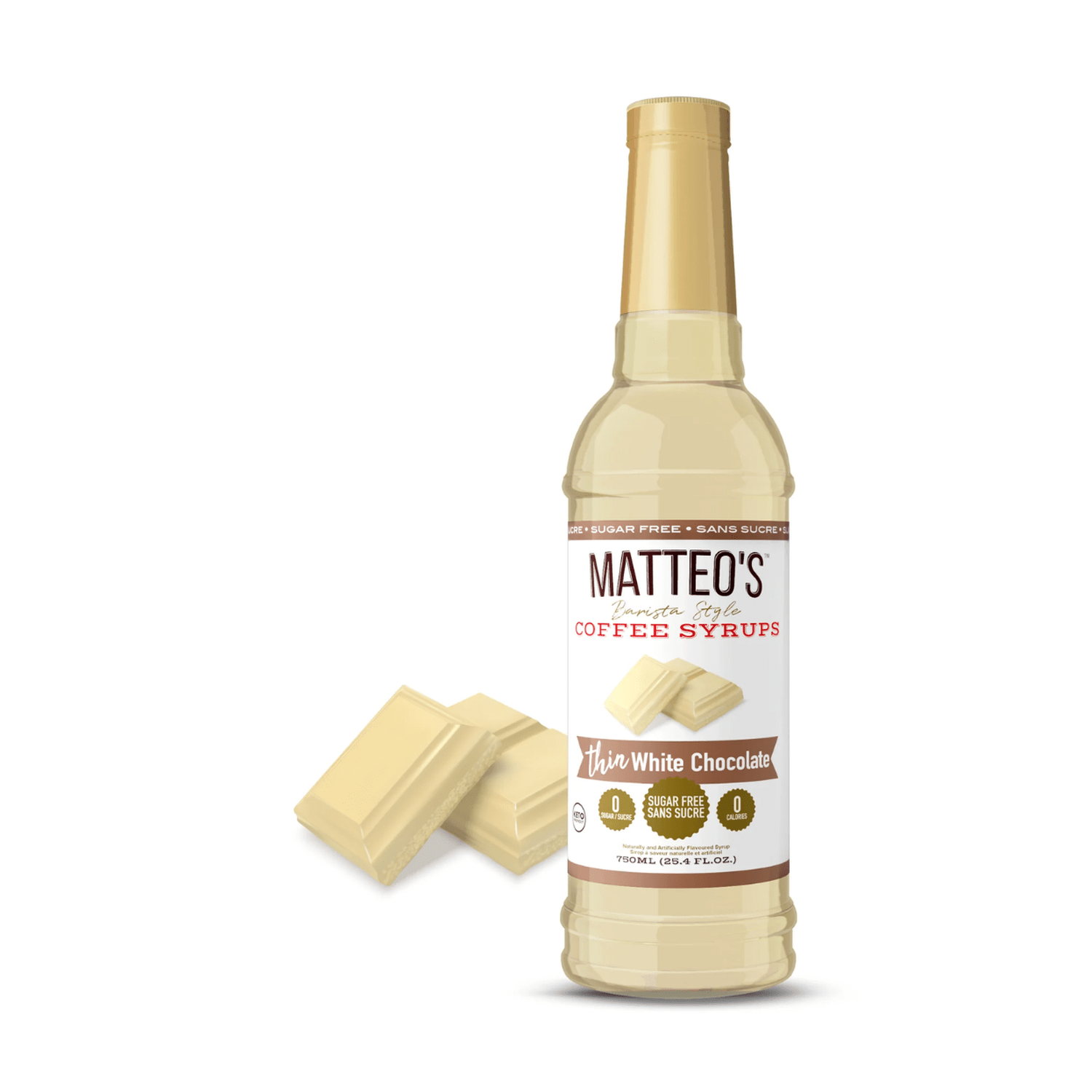 Matteo's Sugar Free White Chocolate Syrup, 750ml