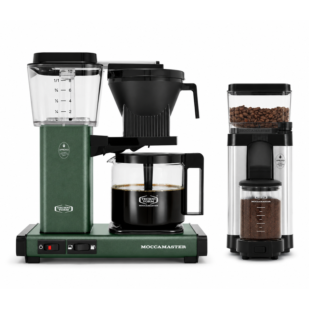 Moccamaster KBGV Coffee Maker Juniper and KM5 Grinder