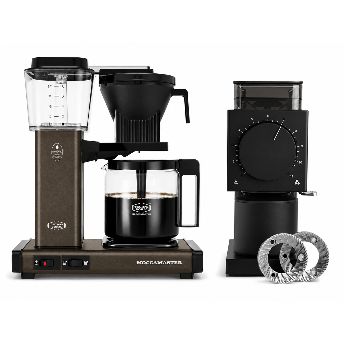 Moccamaster KBGV Select Brewer Dutch Cocoa & Fellow Ode Gen 2 Grinder Black Bundle