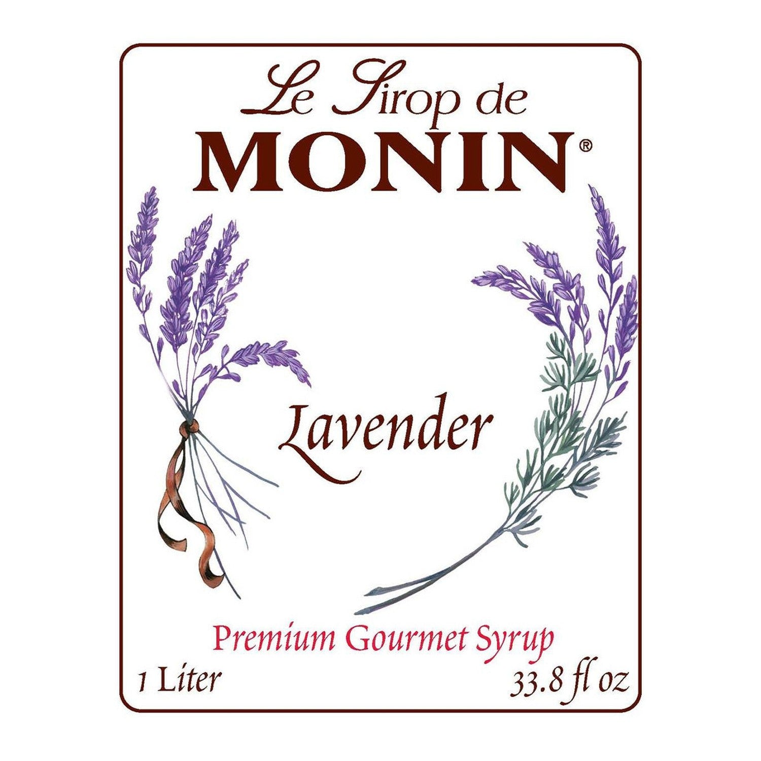 Monin Lavender Syrup, 1L Bottle