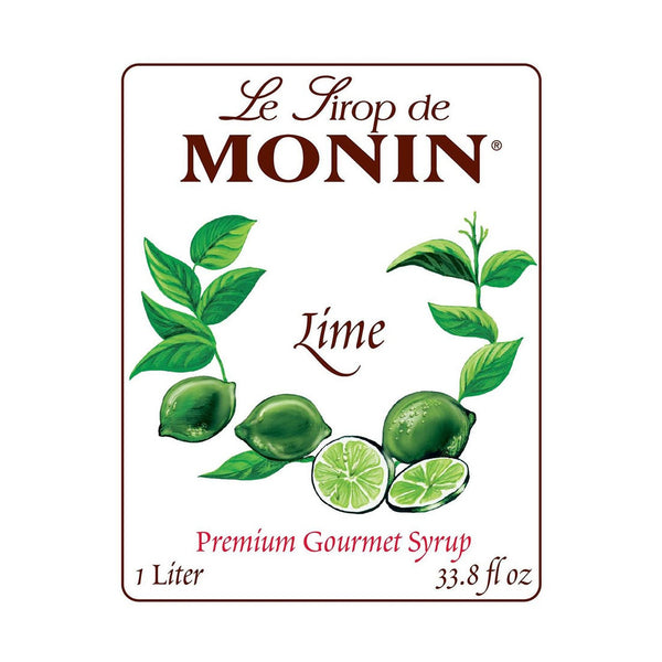 Monin Lime Syrup, 1L Bottle