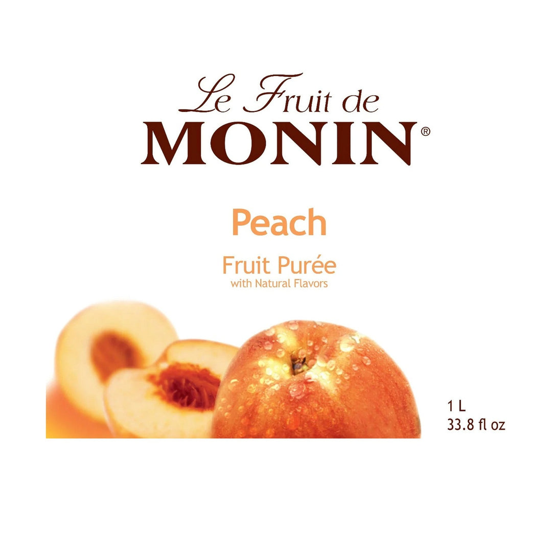 Monin Peach Fruit Purée, 1L Bottle