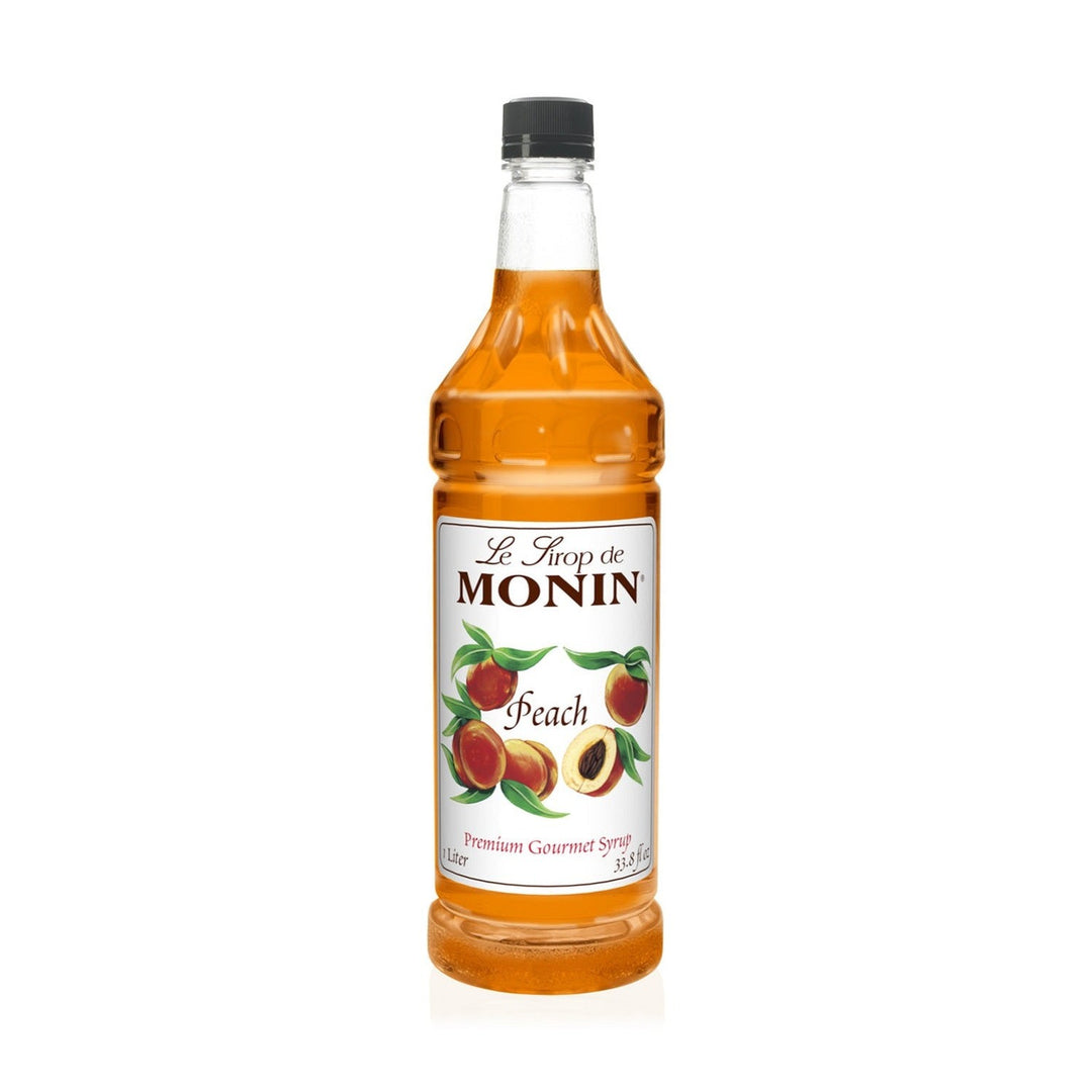 Monin Peach Syrup, 1L Bottle