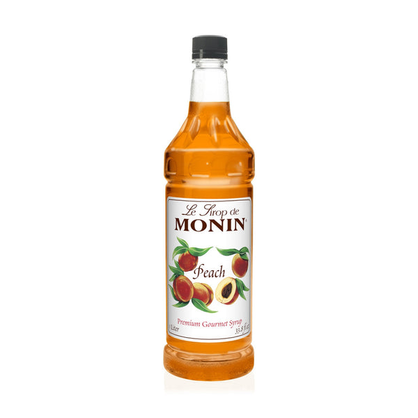 Monin Peach Syrup, 1L Bottle