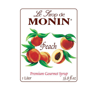 Monin Peach Syrup, 1L Bottle
