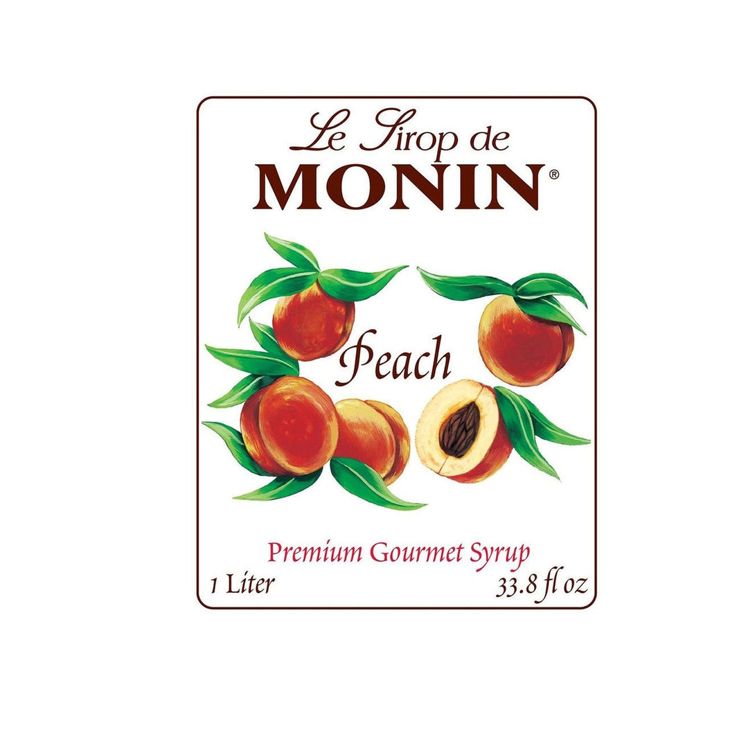 Monin Peach Syrup, 1L Bottle