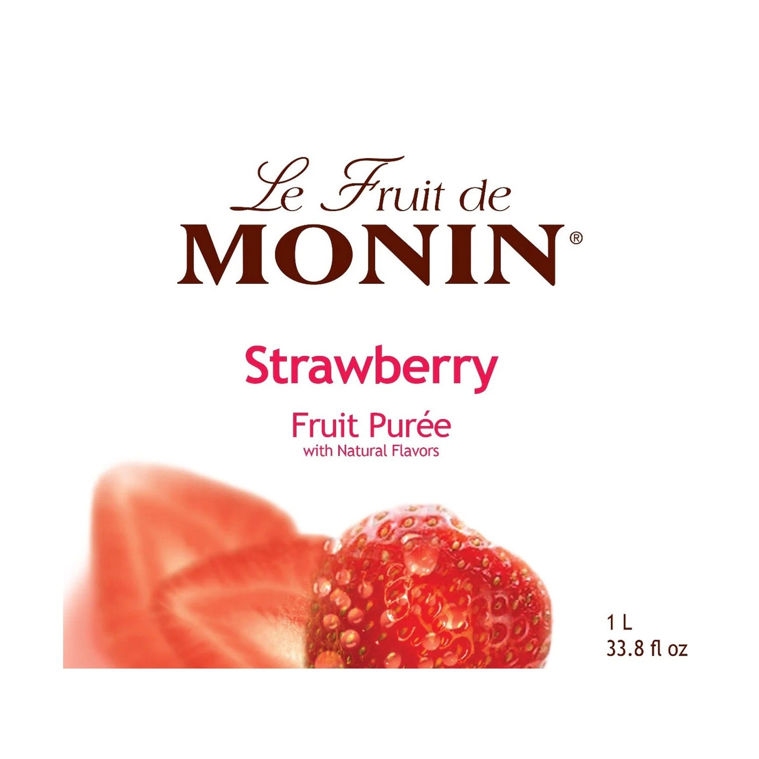 Monin Strawberry Fruit Purée, 1L Bottle