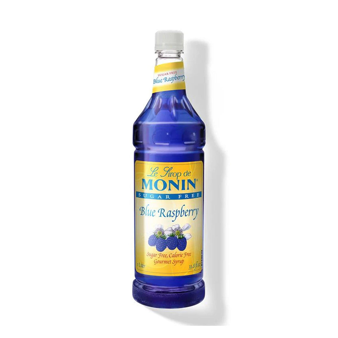 Monin Sugar Free Blue Raspberry Syrup, 1L Bottle