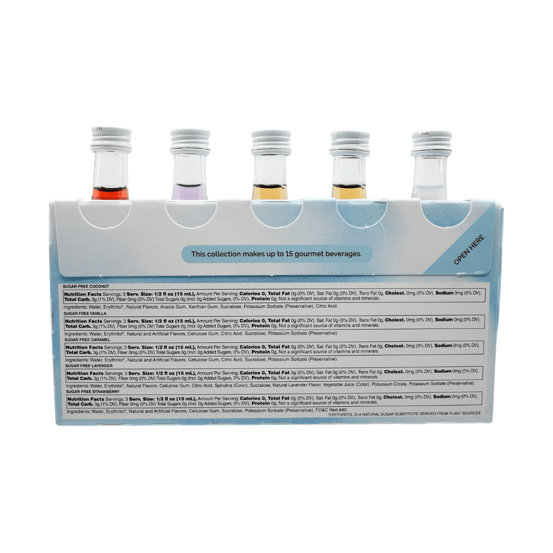 Monin Sugar Free Flavour Collection, 5 Pack