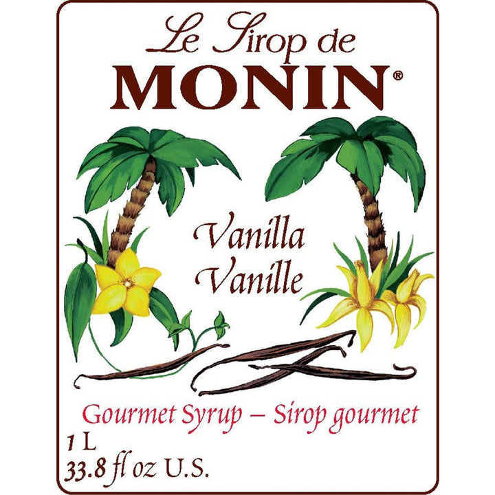 Monin Vanilla Syrup, 1L Bottle