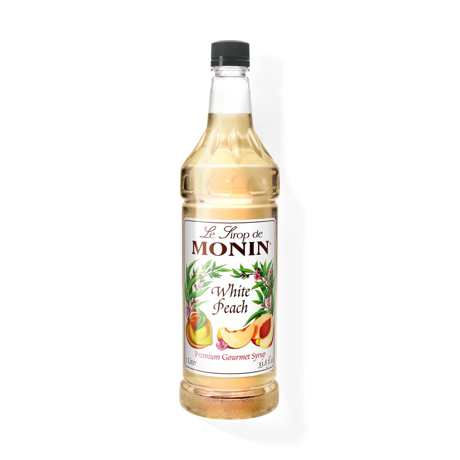 Monin White Peach Syrup, 1L Bottle