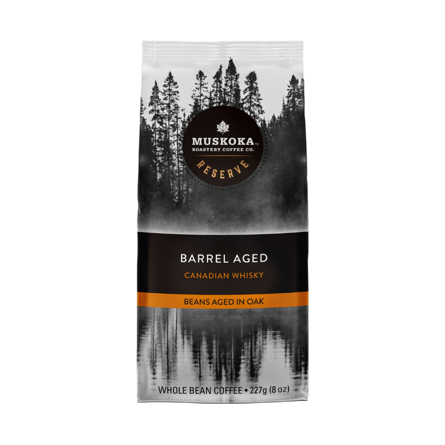 Muskoka Roastery Coffee Co. Barrel Aged Whole Bean Coffee, 227g