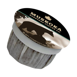 Muskoka Roastery Coffee Co. Black Bear SWP Decaf Single Serve Coffee, 20 Pack
