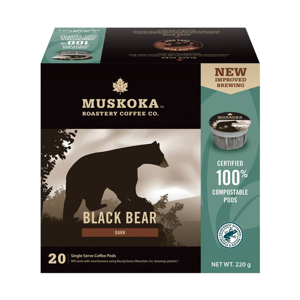 Muskoka Roastery Coffee Co. Black Bear Single Serve Coffee 20 Pack