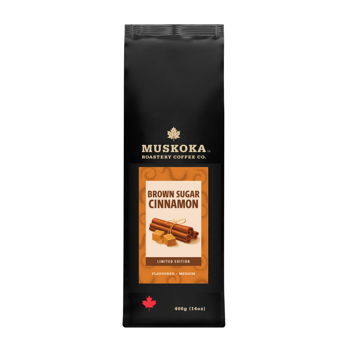 Muskoka Roastery Coffee Co. Brown Sugar Cinnamon Ground Coffee, 400 g