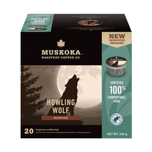 Muskoka Roastery Coffee Co. Howling Wolf Single Serve Coffee 20 Pack