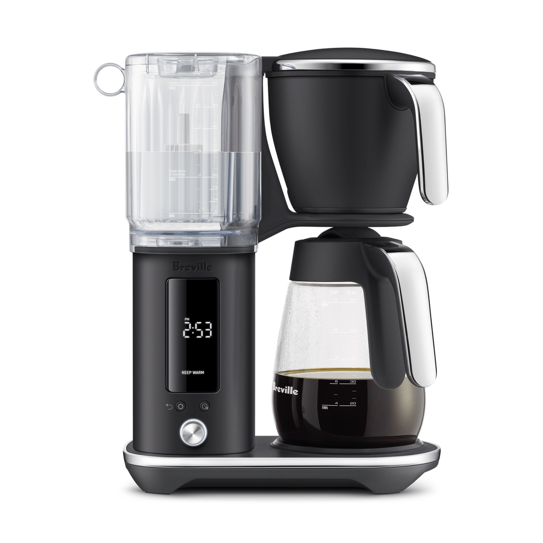 OPEN BOX | Breville Luxe Precision Brewer Black Truffle, Glass Carafe 