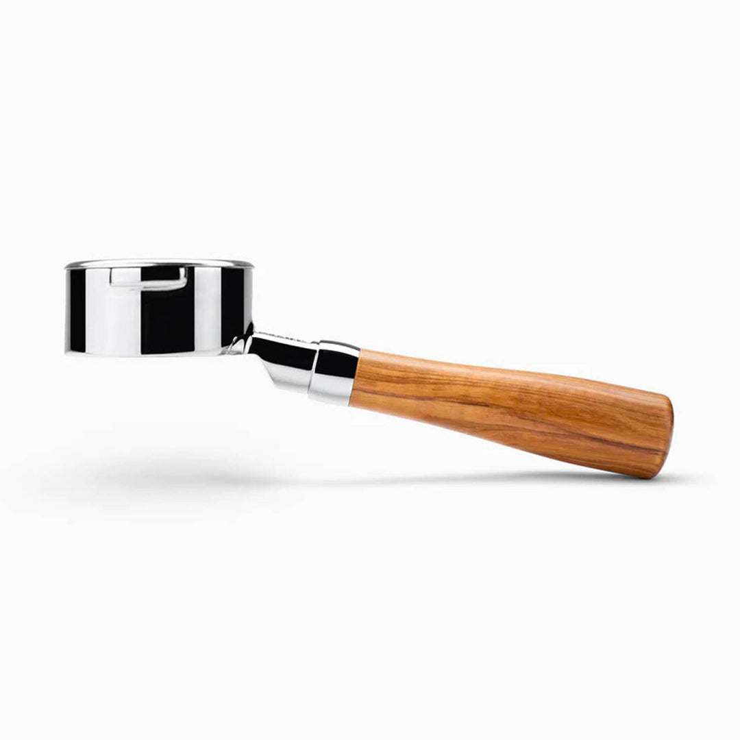 Crema 58mm Bottomless Portafilter, Olivewood