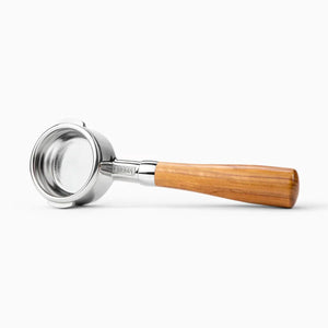 Crema 58mm Bottomless Portafilter, Olivewood