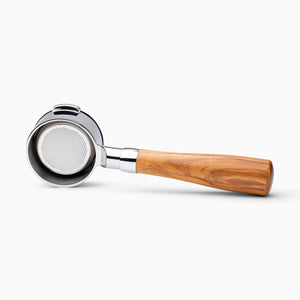 Crema 58mm Bottomless Portafilter, Olivewood