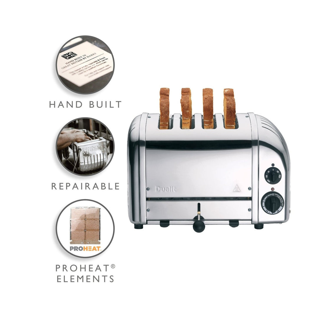 Dualit NewGen Classic Toaster 4-Slot, Chrome 