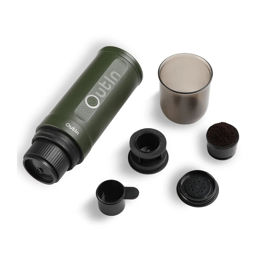 OutIn Nano Portable Electric Espresso Machine, Forest Green
