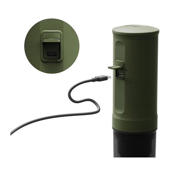 OutIn Nano Portable Electric Espresso Machine, Forest Green
