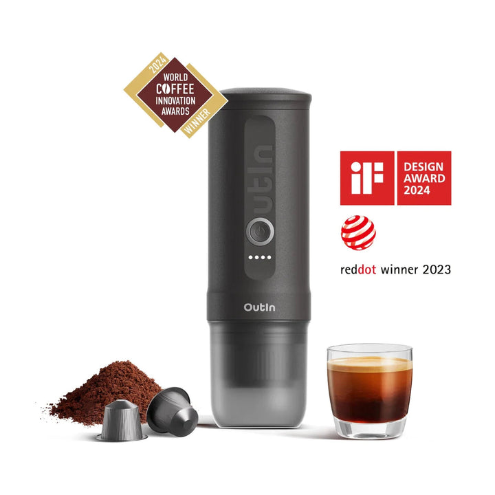 OutIn Nano Portable Electric Espresso Machine, Space Grey