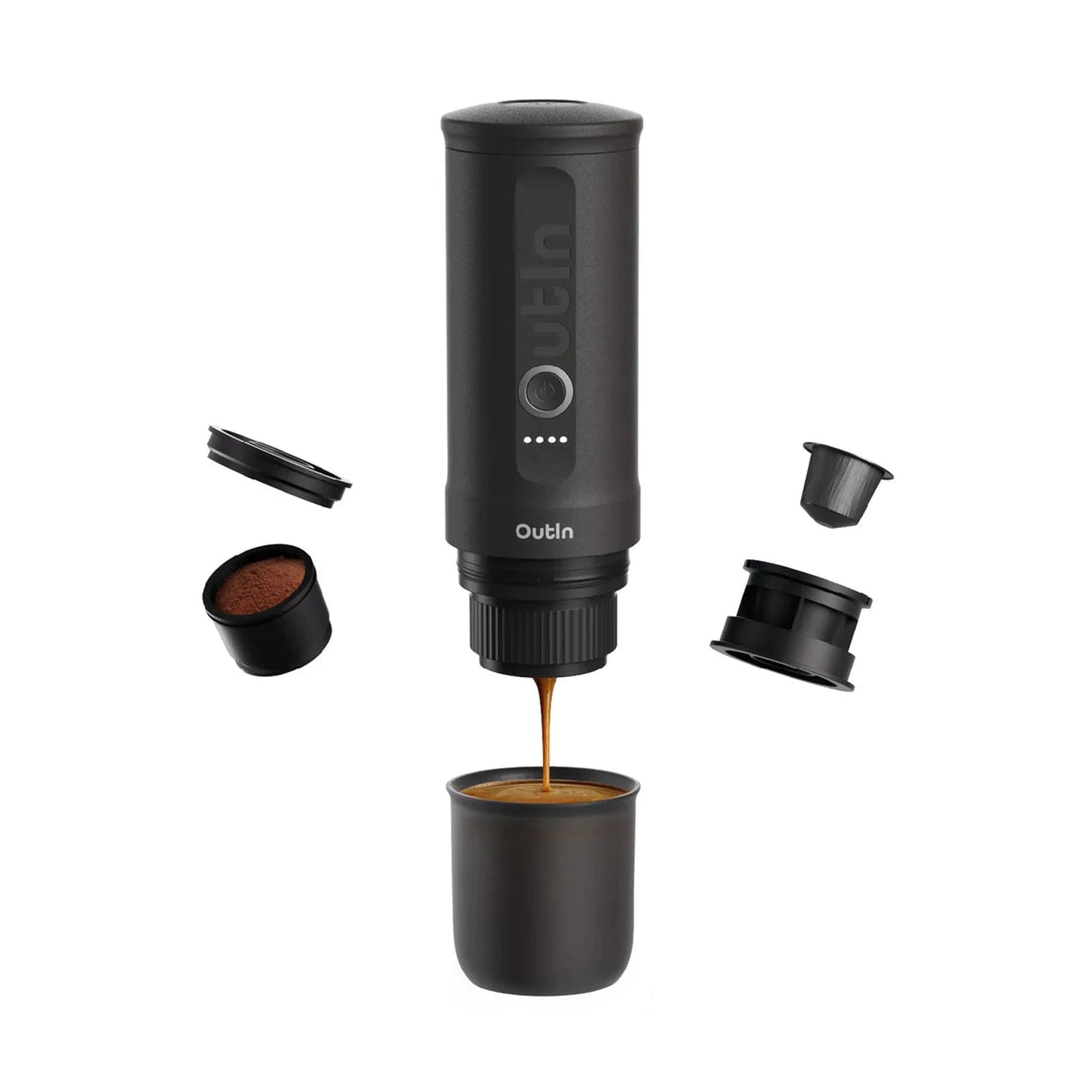 OutIn Nano Portable Electric Espresso Machine, Space Grey