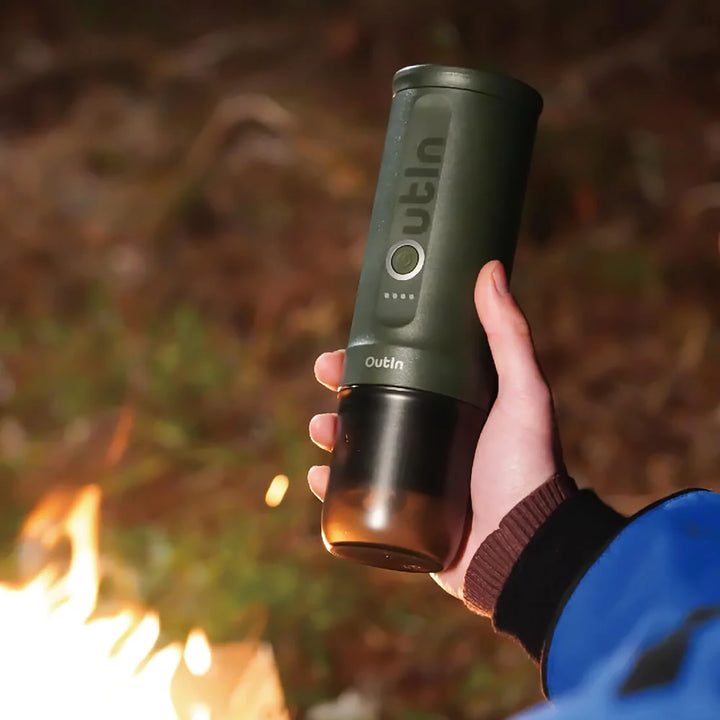 OutIn Nano Portable Electric Espresso Machine, Forest Green