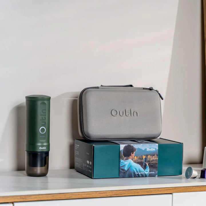 OutIn Nano Portable Electric Espro Travel Kit, Forest Green