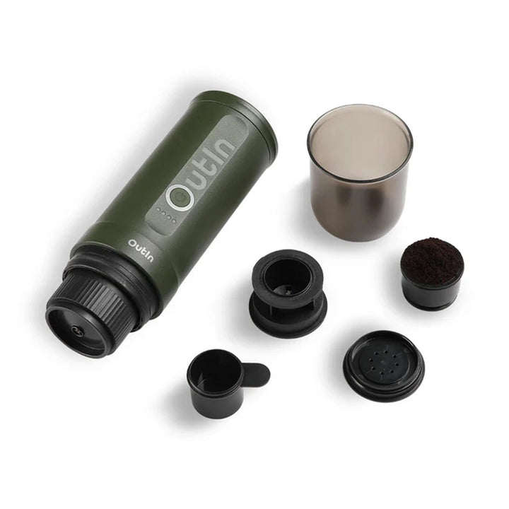 OutIn Nano Portable Electric Espro Travel Kit, Forest Green