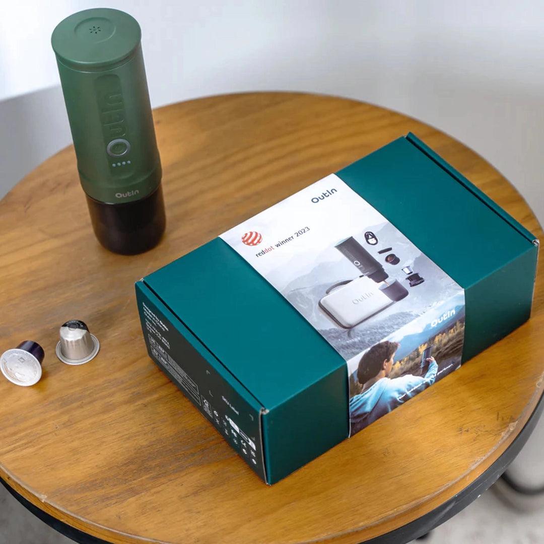 OutIn Nano Portable Electric Espro Travel Kit, Forest Green
