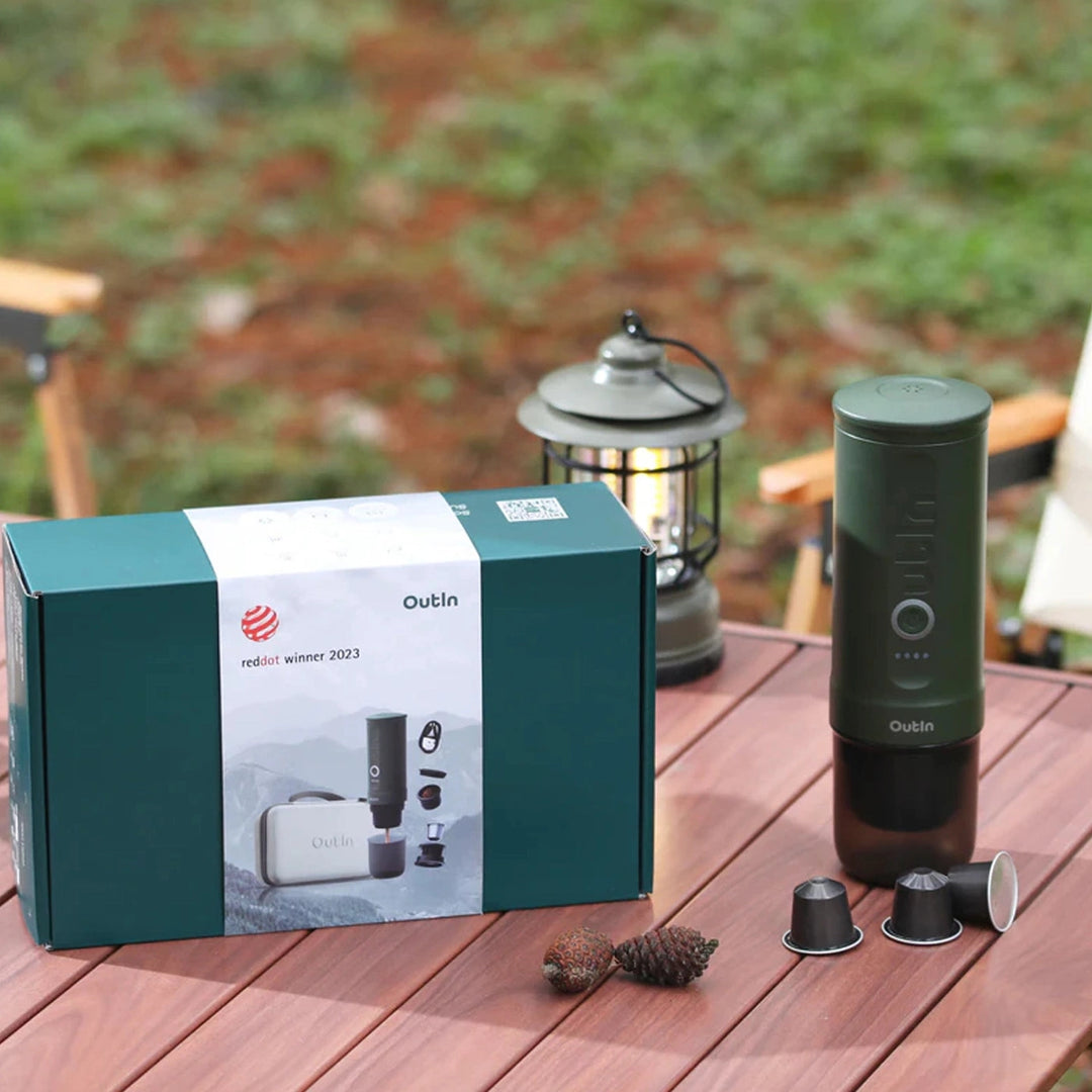 OutIn Nano Portable Electric Espro Travel Kit, Forest Green