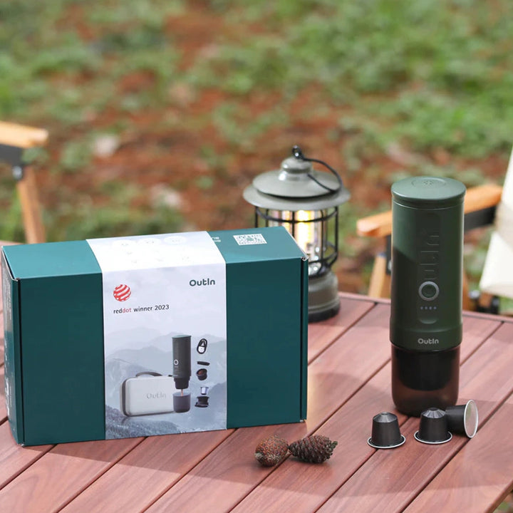 OutIn Nano Portable Electric Espro Travel Kit, Forest Green