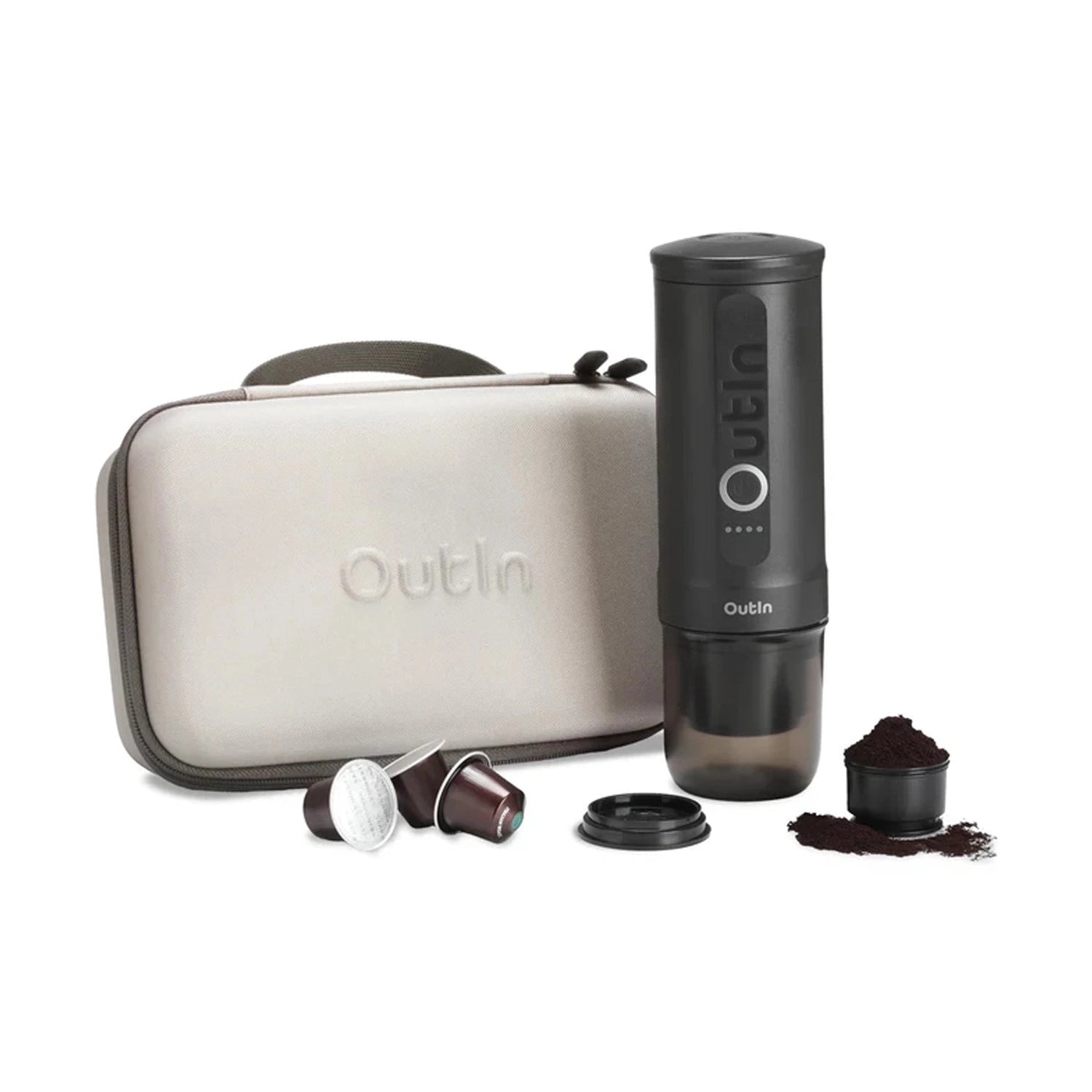 OutIn Nano Portable Electric Espro Travel Kit, Space Grey