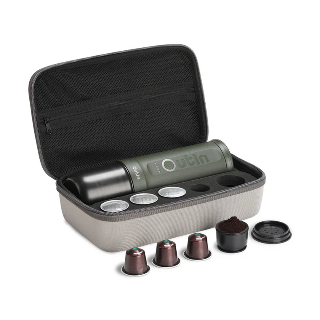 OutIn Nano Portable Electric Espro Travel Kit, Forest Green