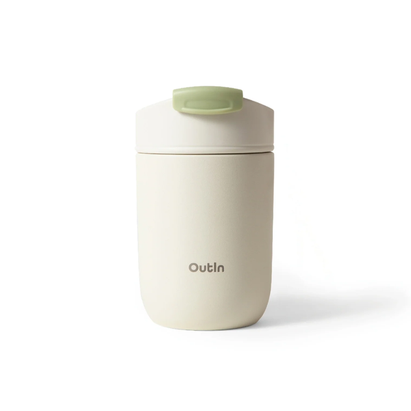 Outin 12oz Travel Tumbler, Sand White