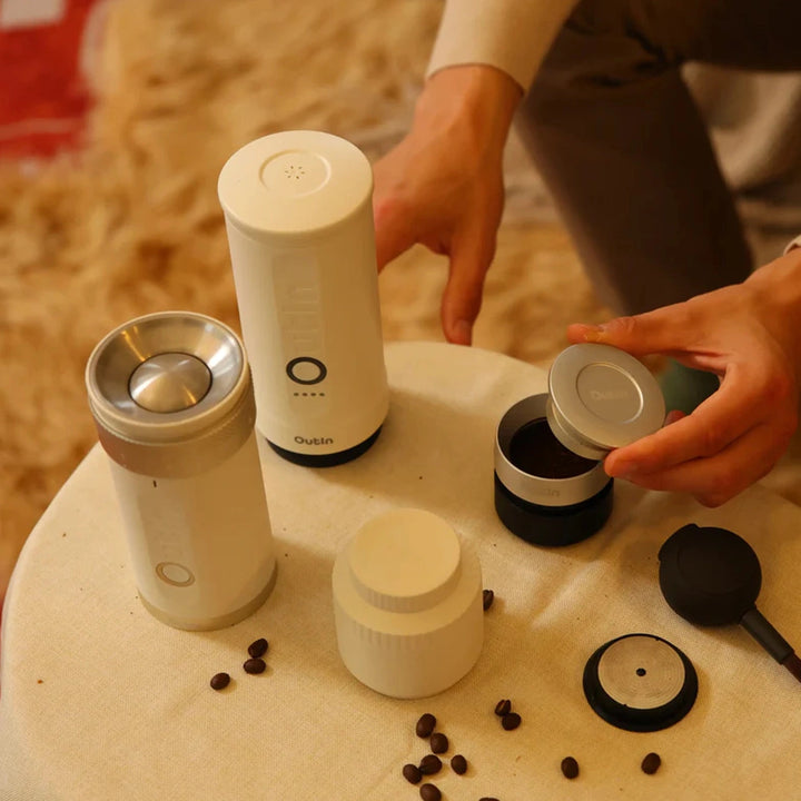 Outin Fino Portable Electric Grinder Sandstone White