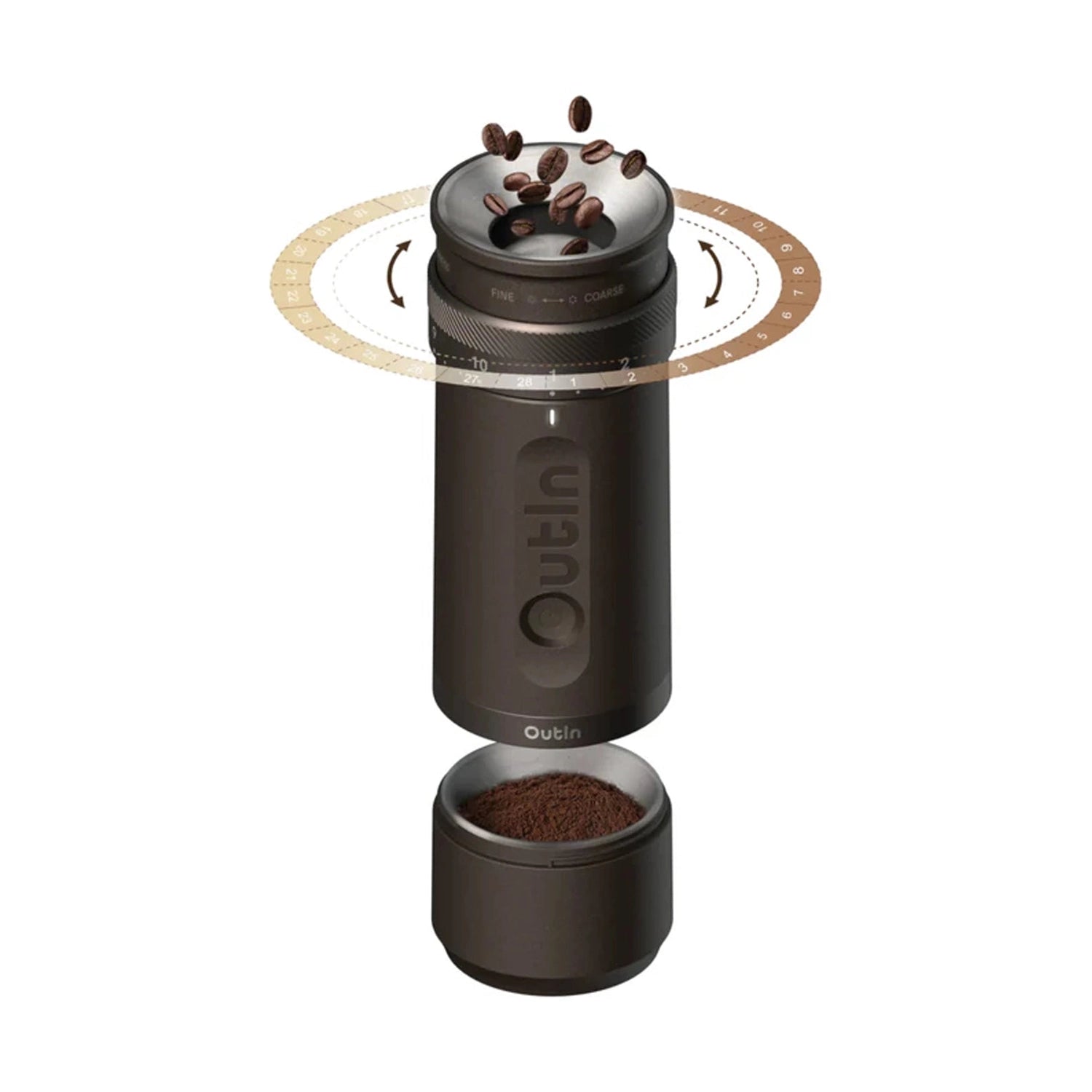 Outin Fino Portable Electric Grinder Tundra Brown