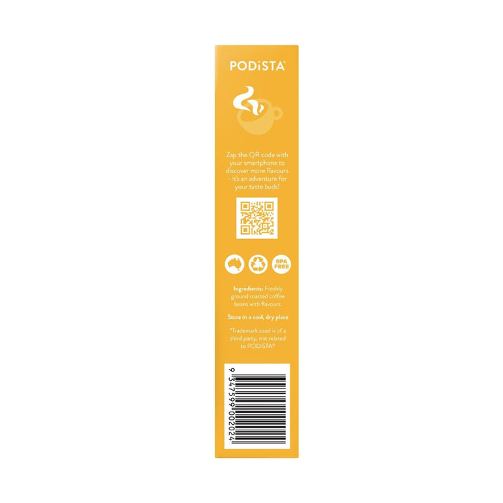 PODiSTA Caramel Infusion Coffee Nespresso Compatible Capsules, 10 Pack