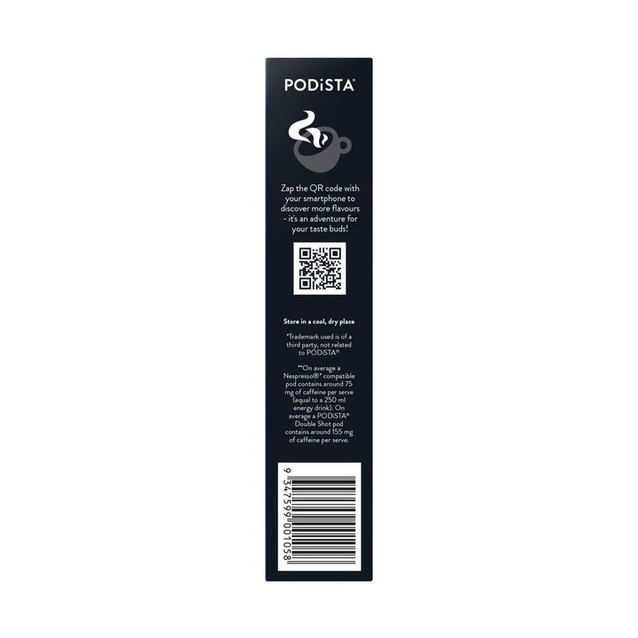 PODiSTA Double Shot Nespresso Compatible Capsules, 10 Pack