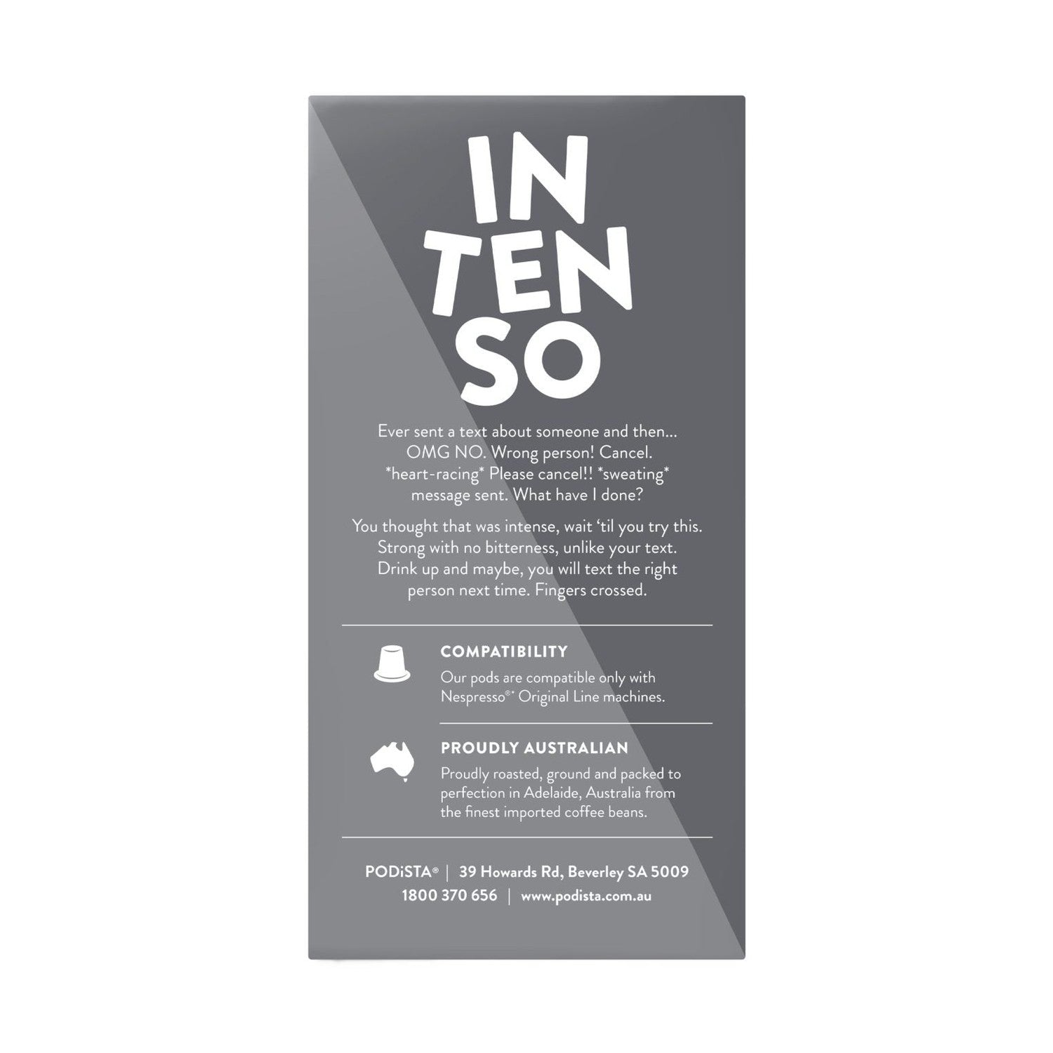 PODiSTA Intenso Nespresso Compatible Capsules, 10 Pack