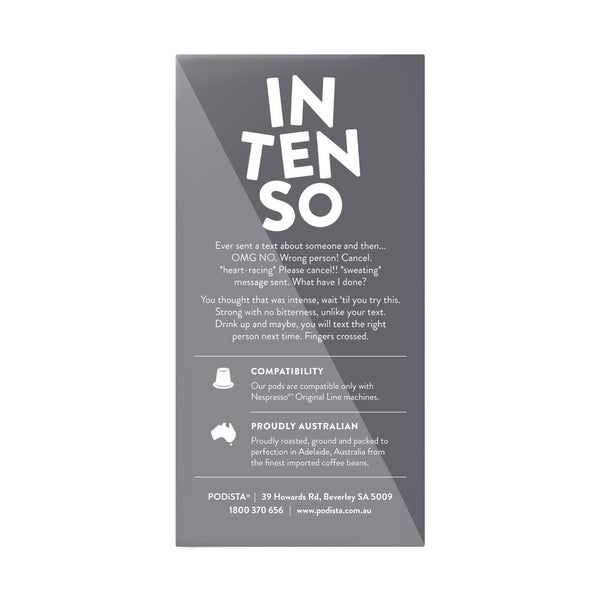 PODiSTA Intenso Nespresso Compatible Capsules, 10 Pack