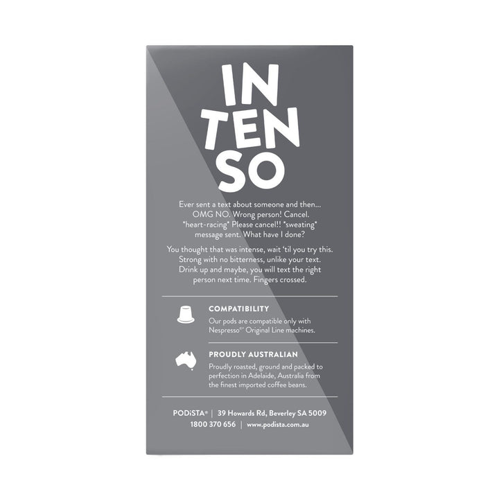 PODiSTA Intenso Nespresso Compatible Capsules, 10 Pack