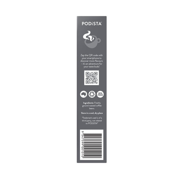 PODiSTA Intenso Nespresso Compatible Capsules, 10 Pack