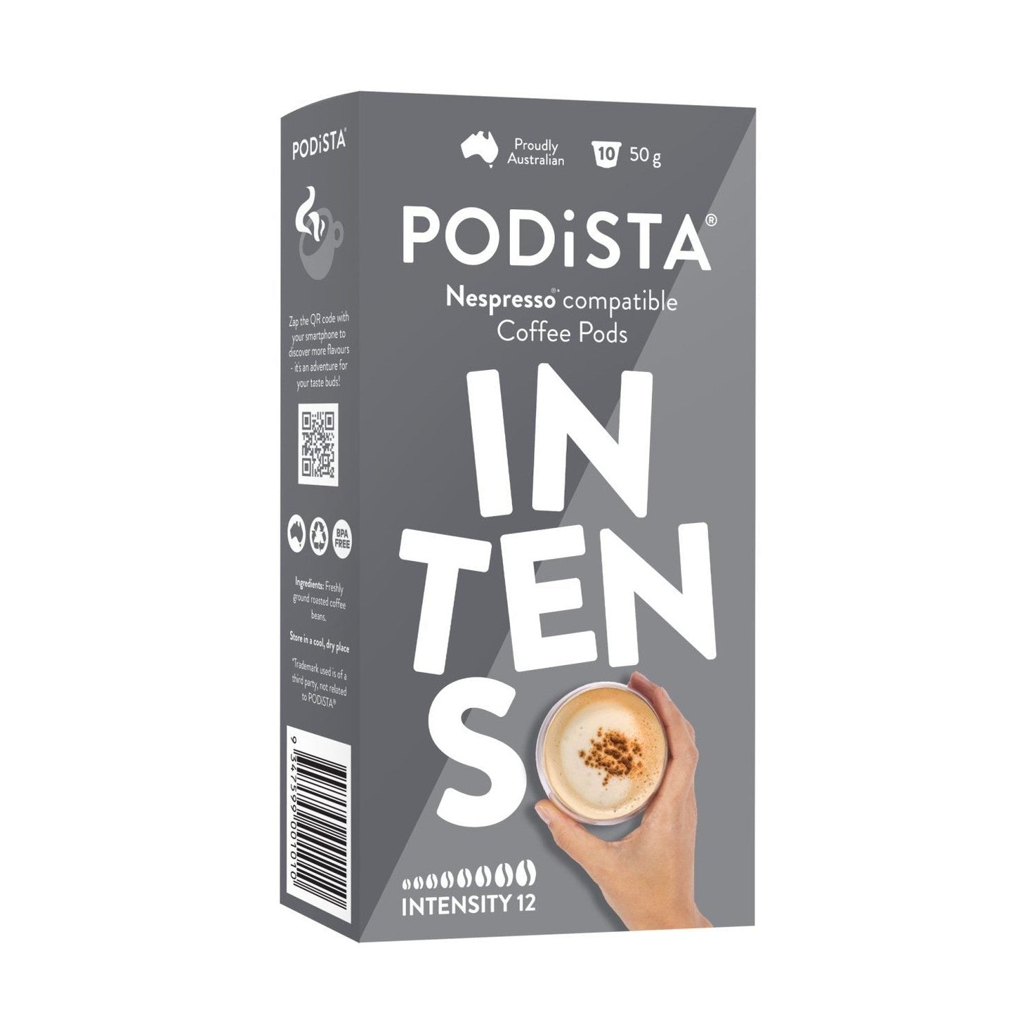 PODiSTA Intenso Nespresso Compatible Capsules, 10 Pack